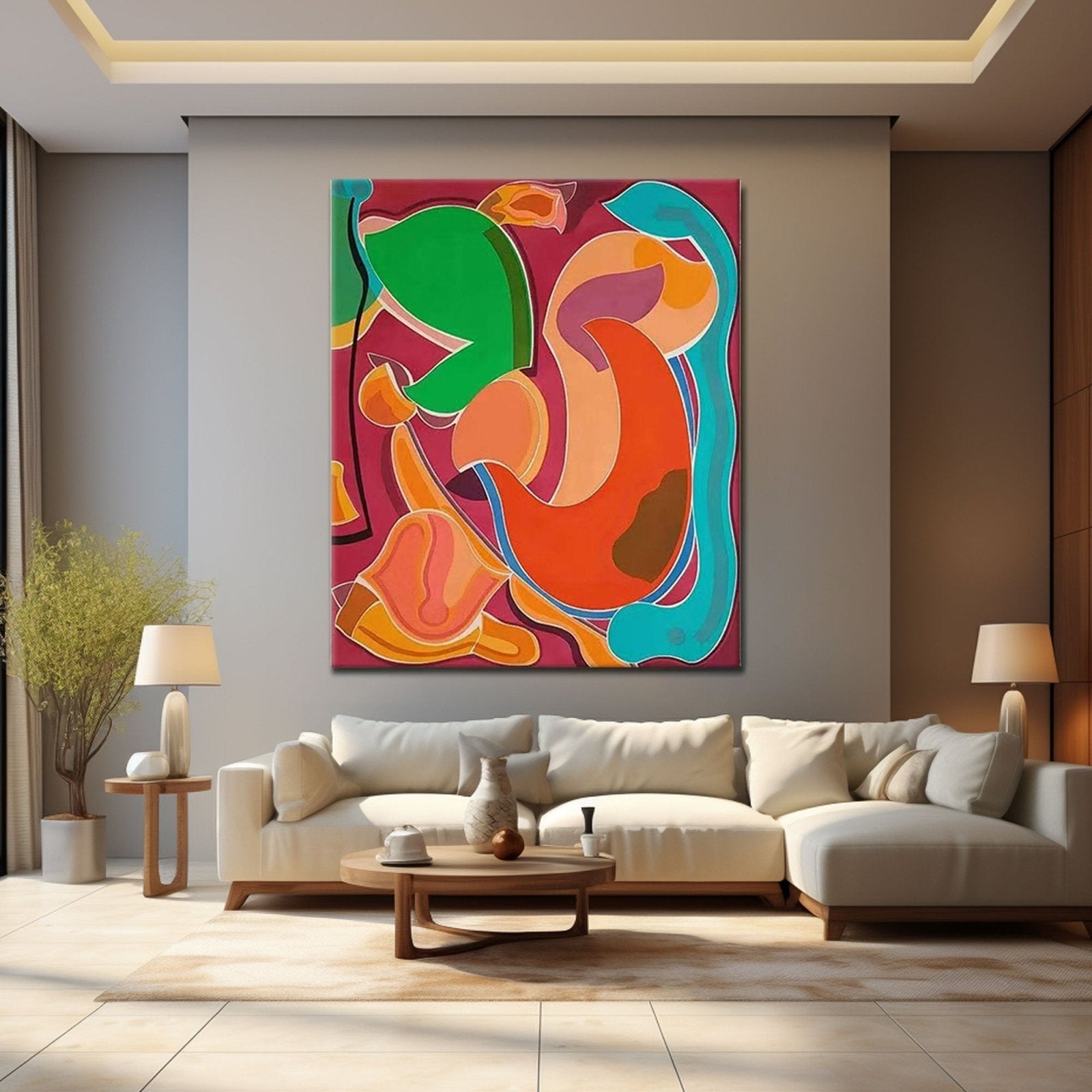 Abstract Colorful Painting "Rhapsody"