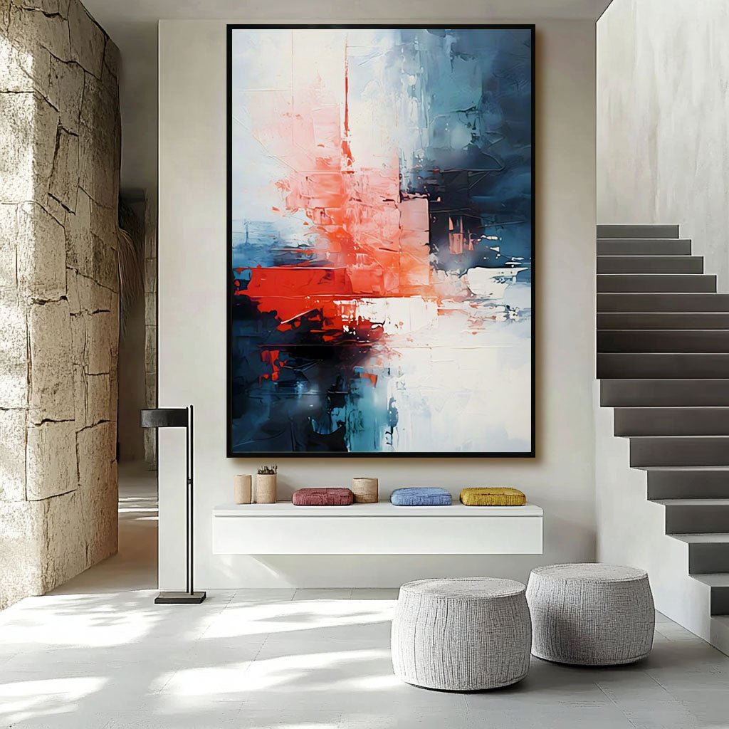 Abstract Colorful Painting "Rythmes Oubliés"