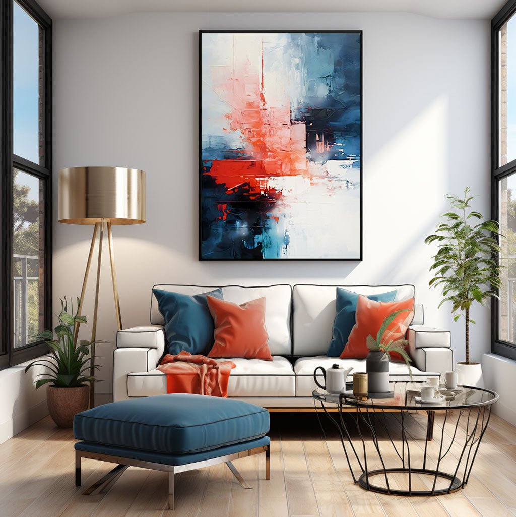 Abstract Colorful Painting "Rythmes Oubliés"