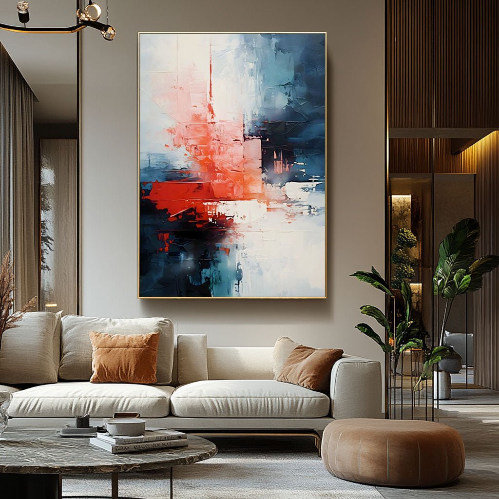 Abstract Colorful Painting "Rythmes Oubliés"