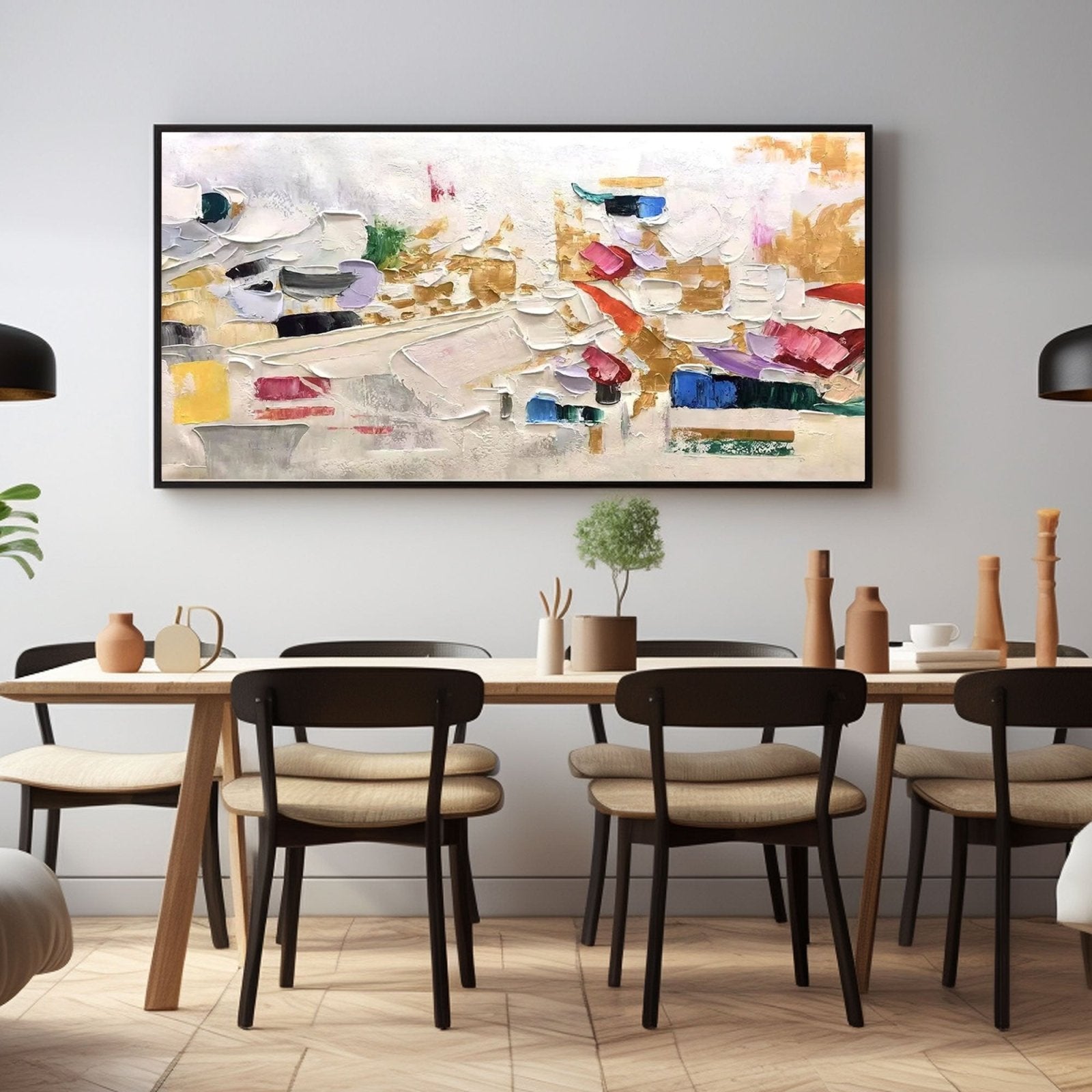 Abstract Colorful Painting "Songe"