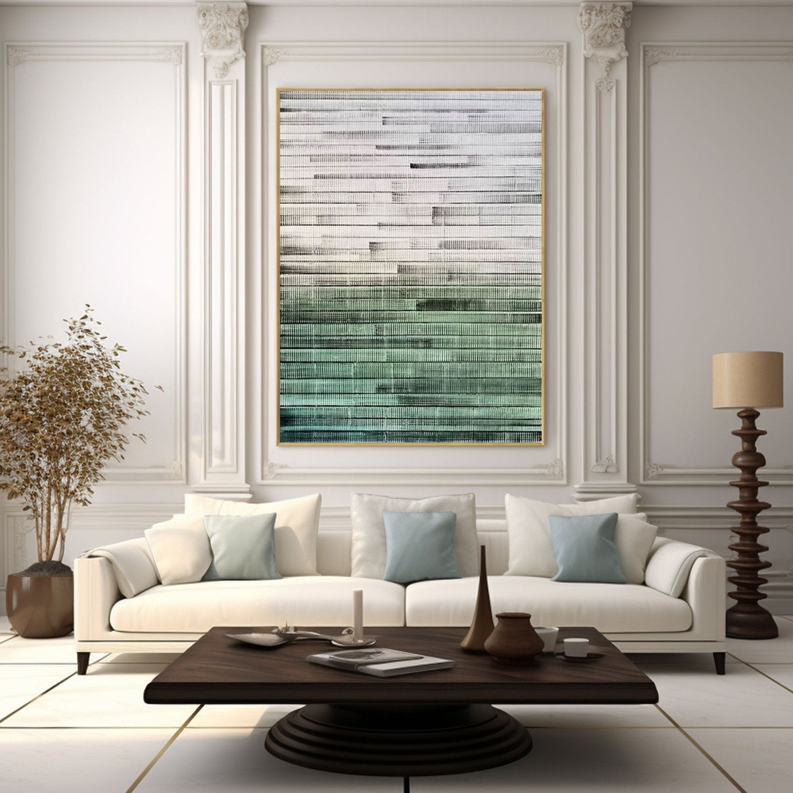Abstract Minimalist Painting "Ebbing Tides"