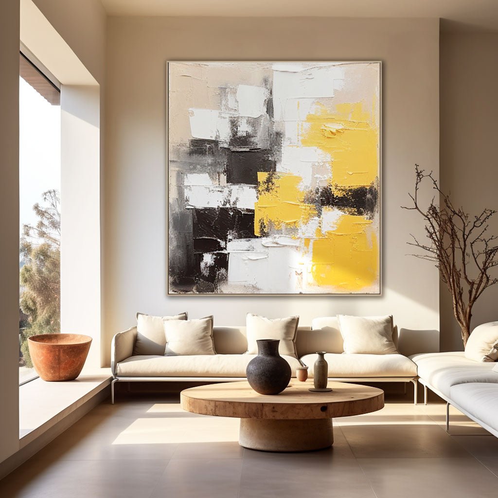 Abstract Painting "Aged Gold in the Mist"