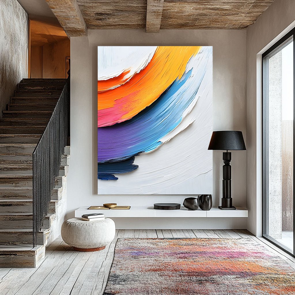 Abstrakt maleri "Arco Iris de Texturas"