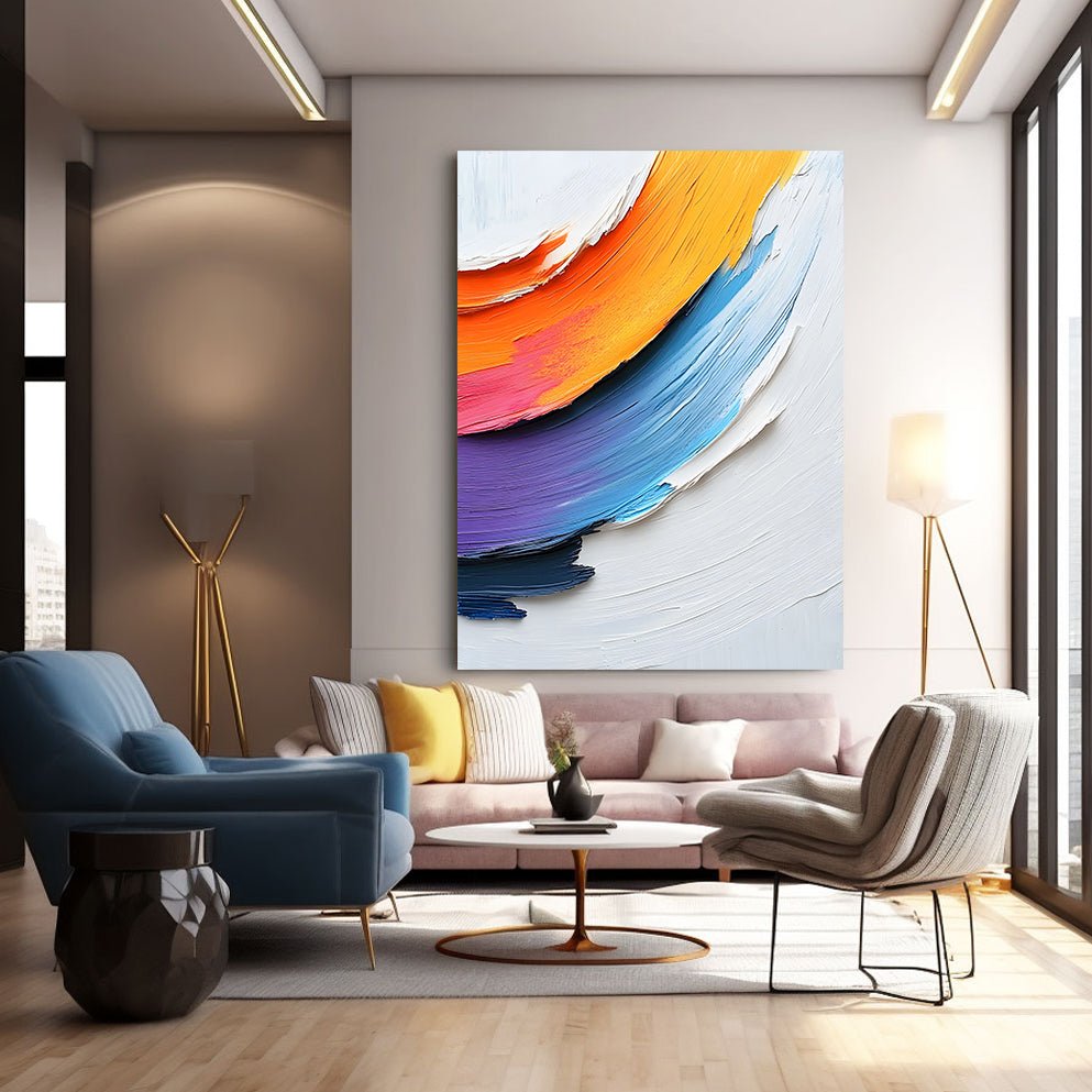 Abstrakt maleri "Arco Iris de Texturas"