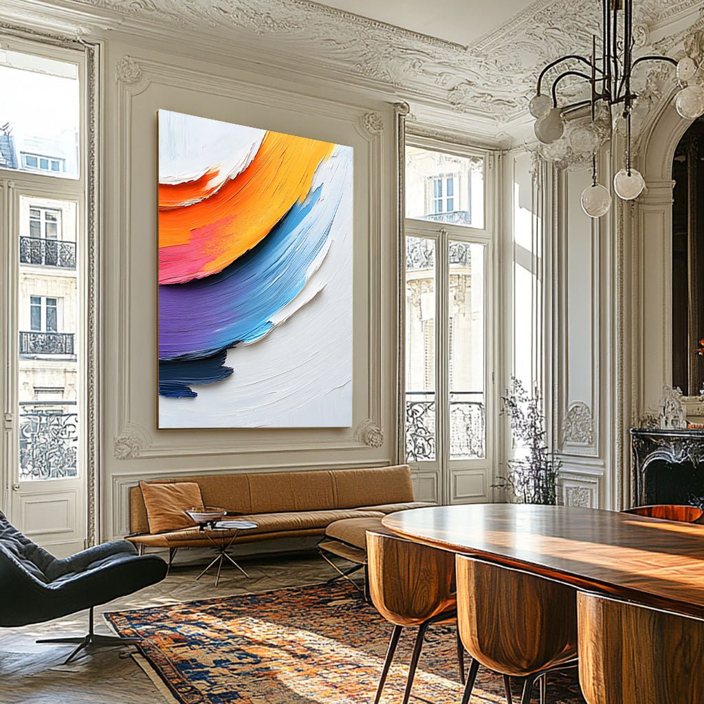 Abstrakt maleri "Arco Iris de Texturas"