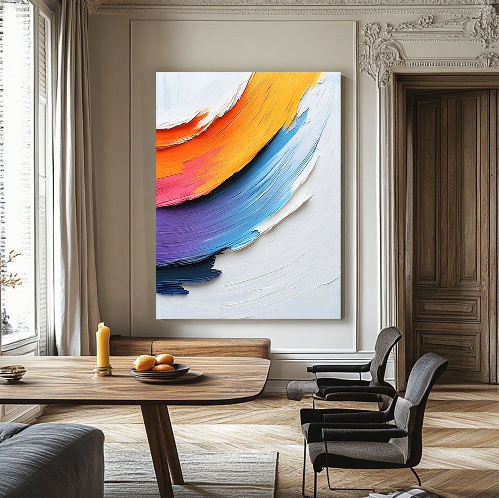Abstrakt maleri "Arco Iris de Texturas"