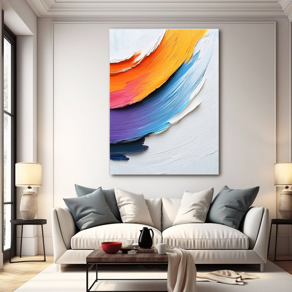 Abstrakt maleri "Arco Iris de Texturas"