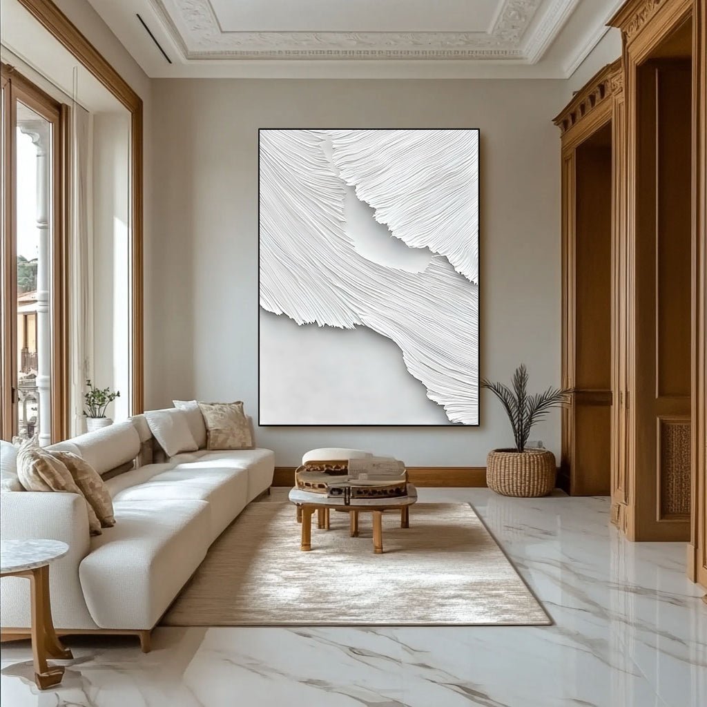 Abstract Painting "Armonía Blanca”