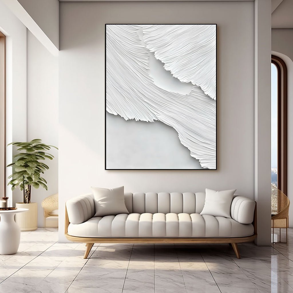 Abstract Painting "Armonía Blanca”