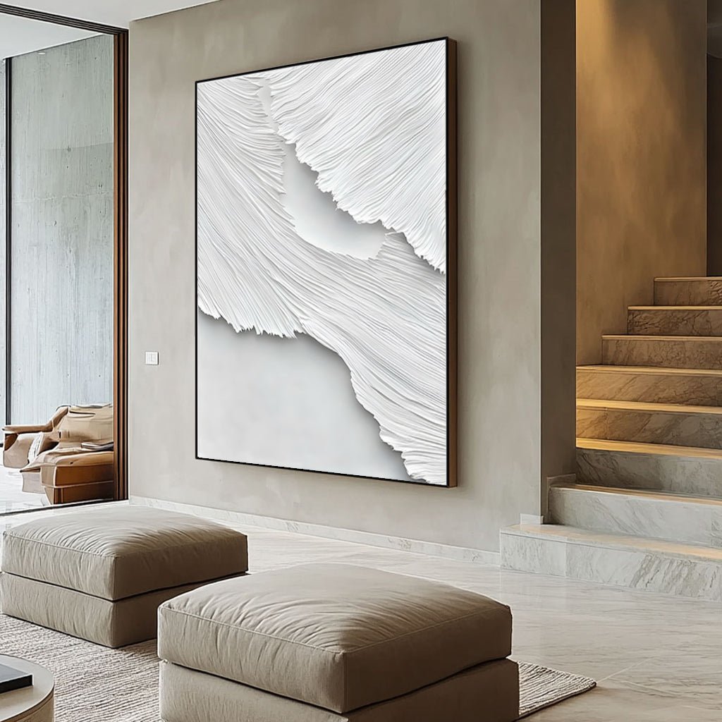 Abstract Painting "Armonía Blanca”