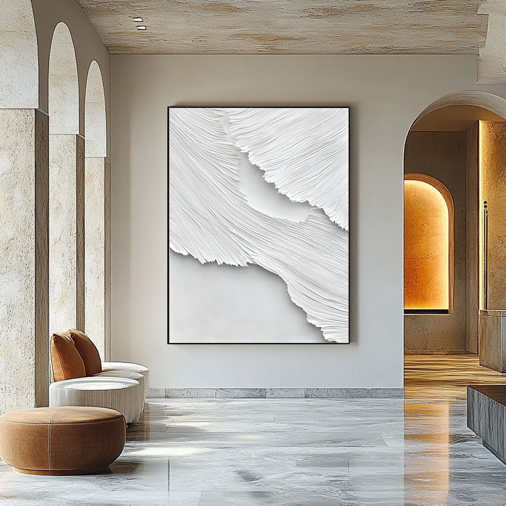 Abstract Painting "Armonía Blanca”