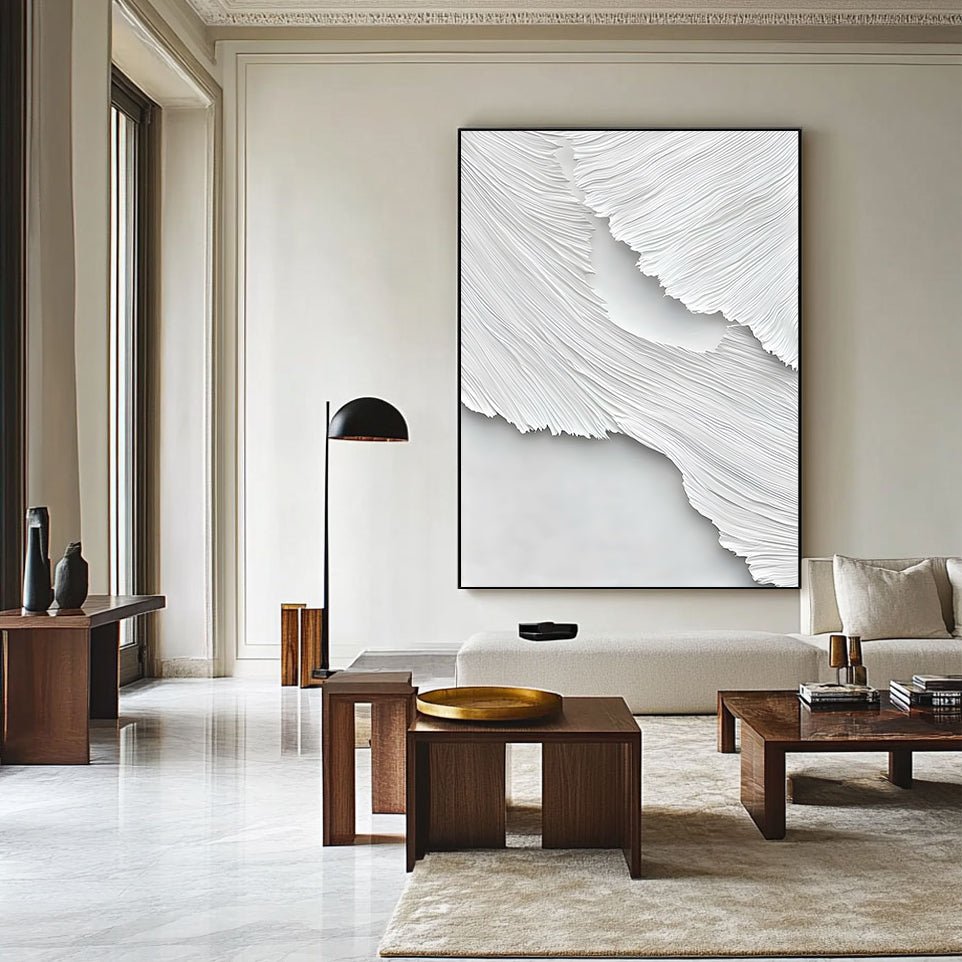 Abstract Painting "Armonía Blanca”