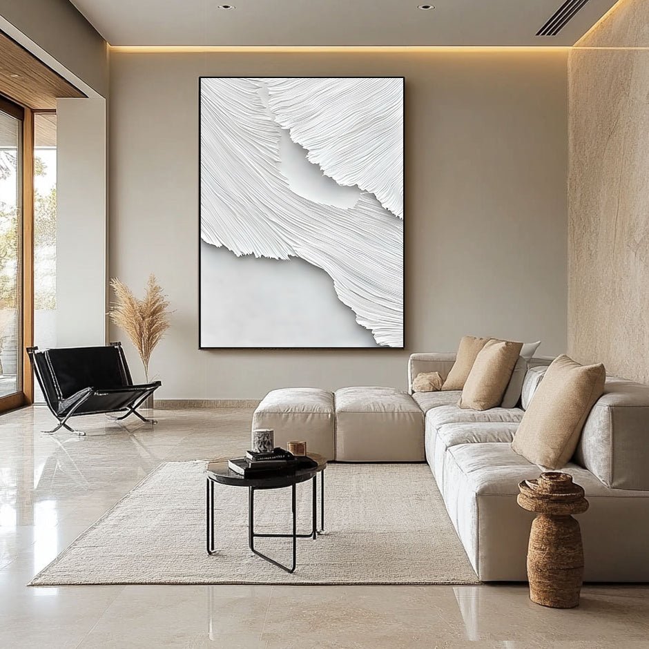 Abstract Painting "Armonía Blanca”