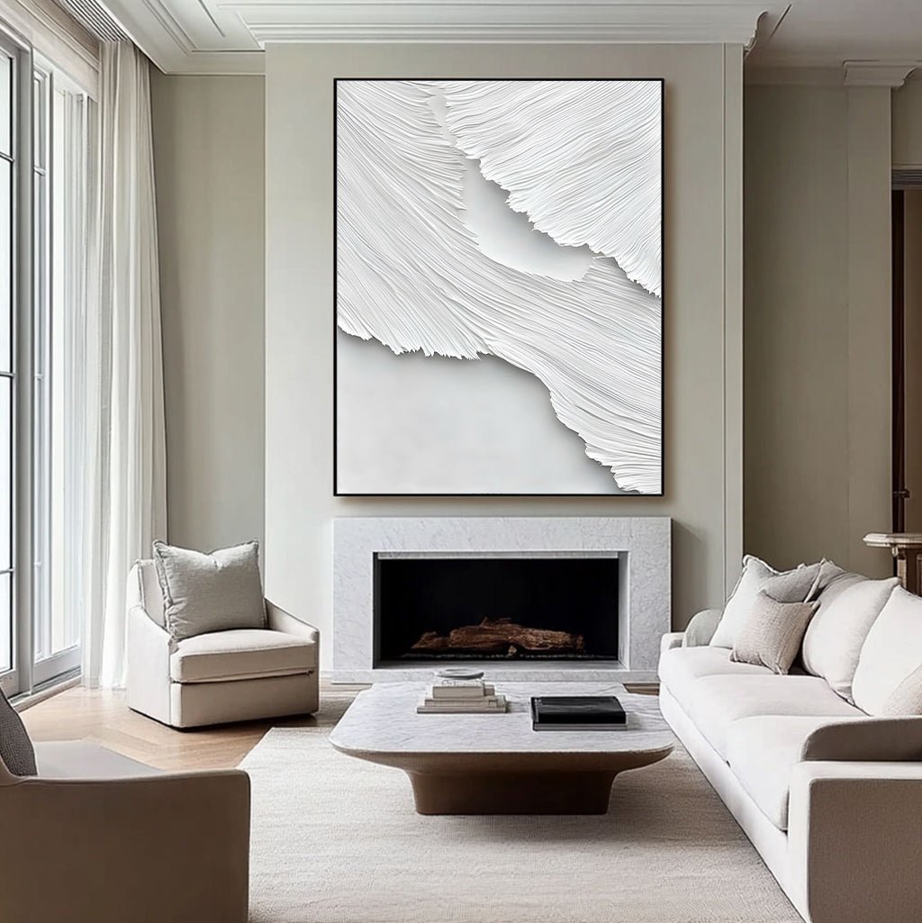 Abstract Painting "Armonía Blanca”