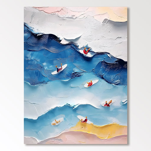 Abstraktes Gemälde „Armonía de Olas“