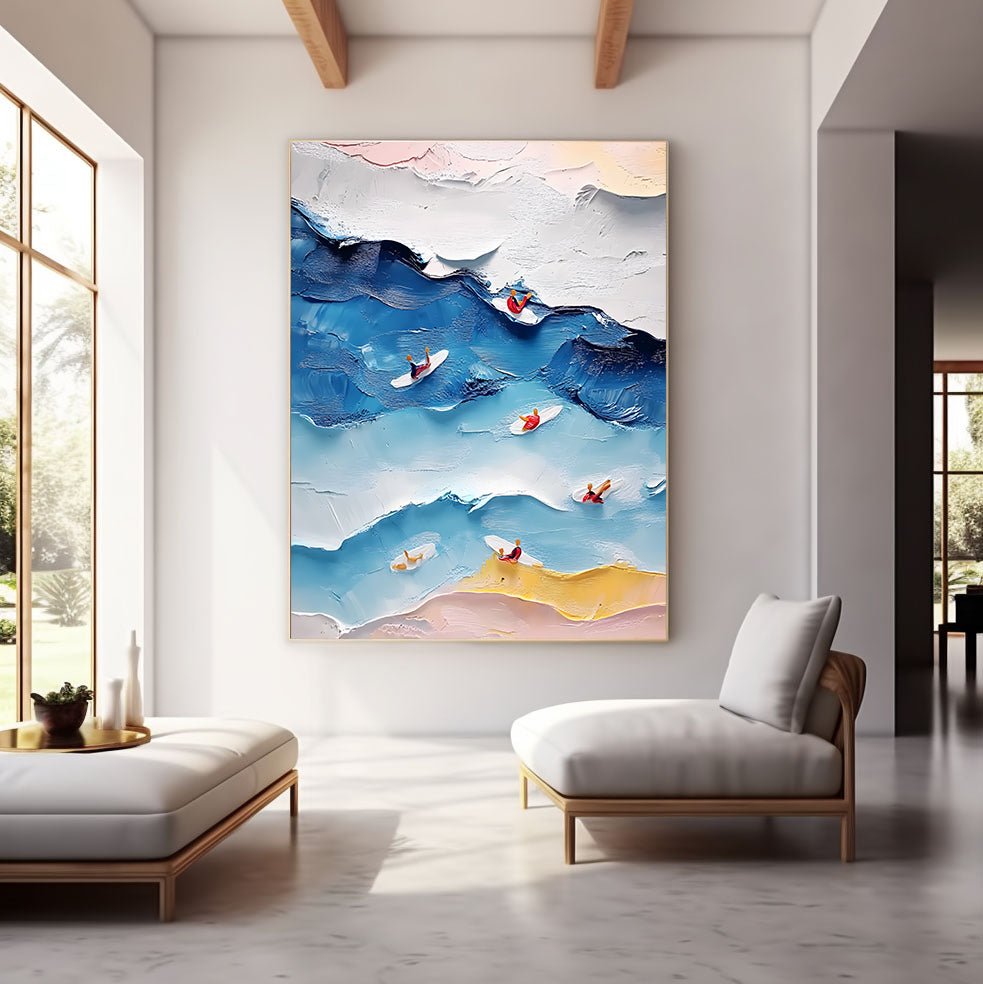 Abstraktes Gemälde „Armonía de Olas“