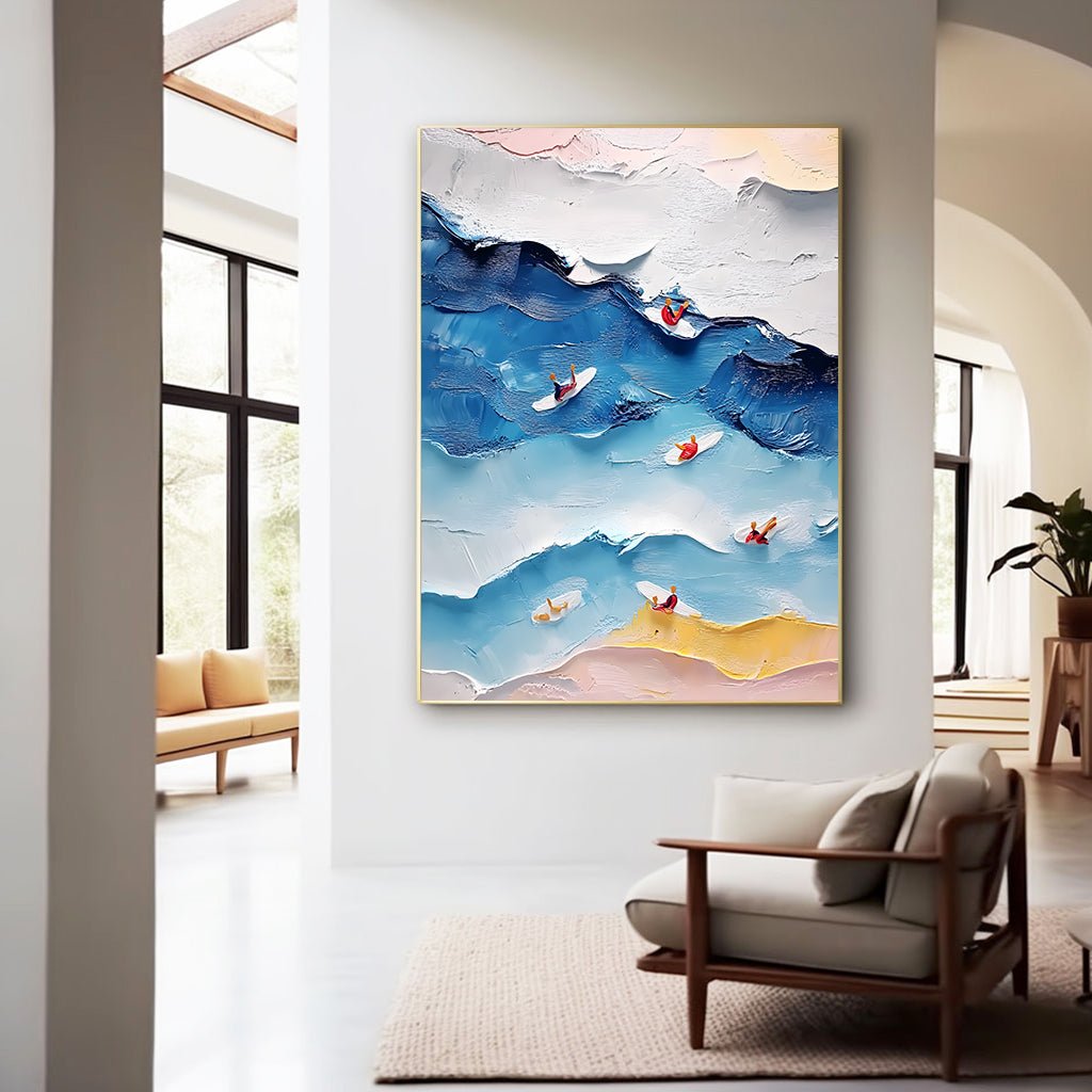 Abstraktes Gemälde „Armonía de Olas“