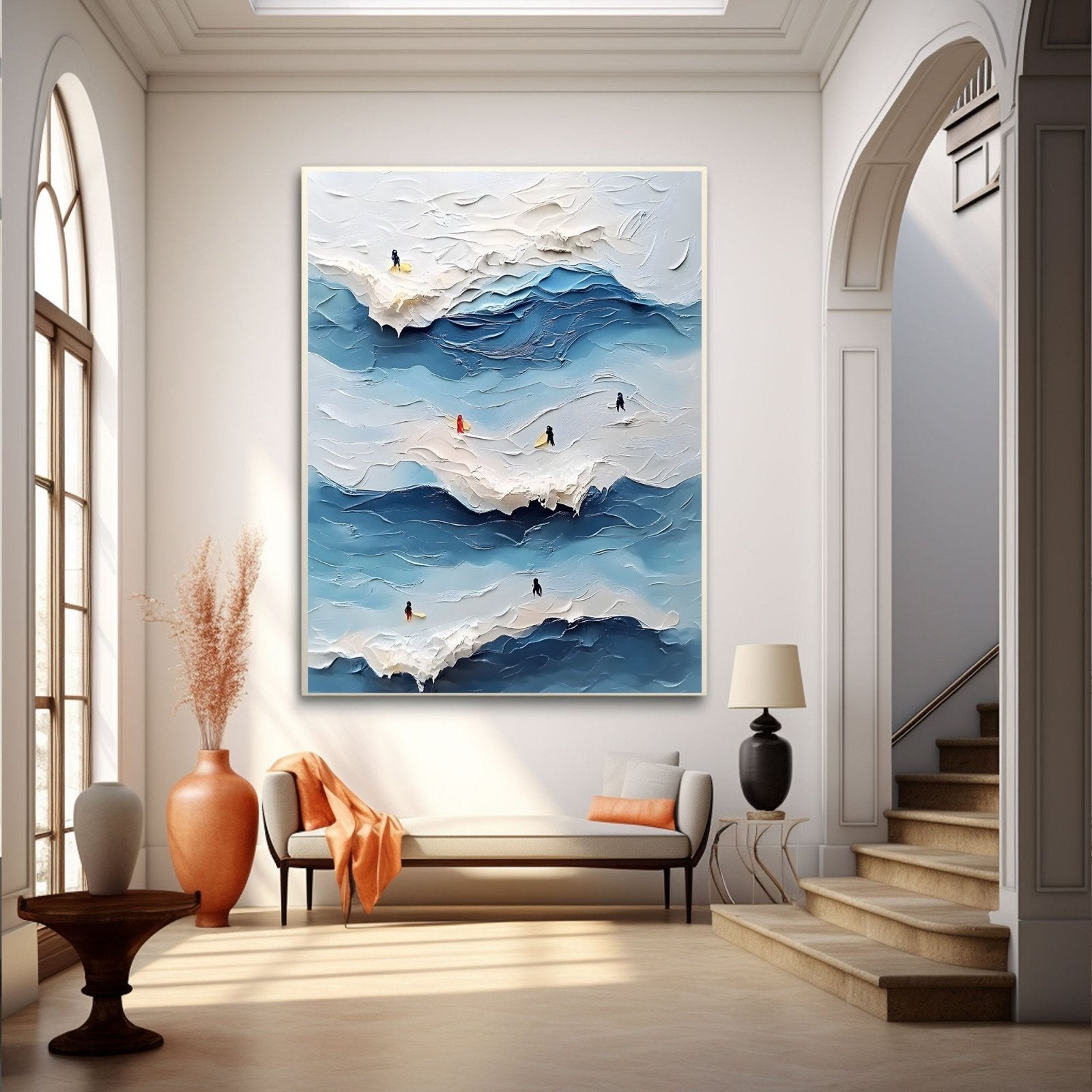Abstrakt maleri "Armonía Marina"