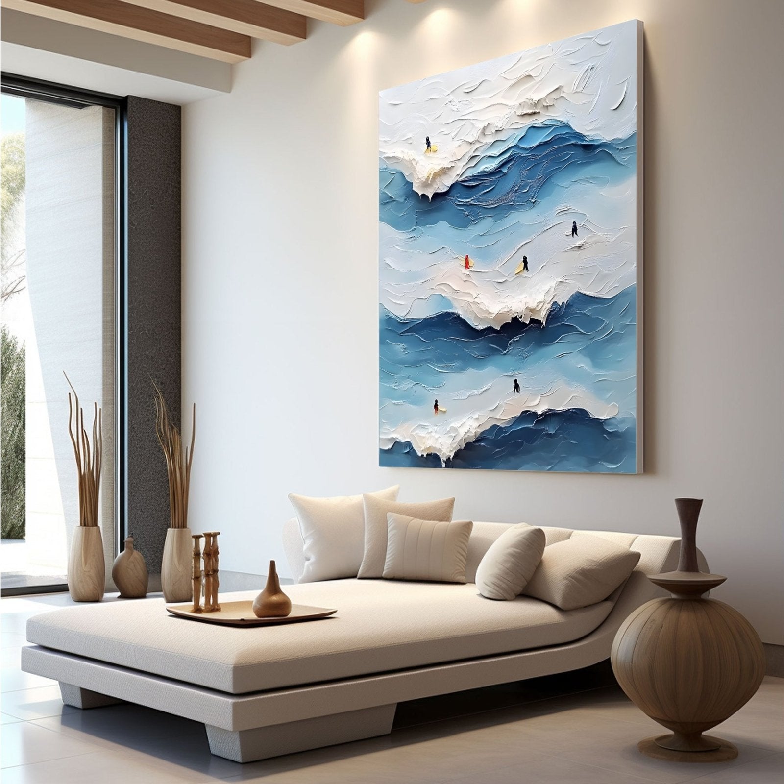 Abstrakt maleri "Armonía Marina"