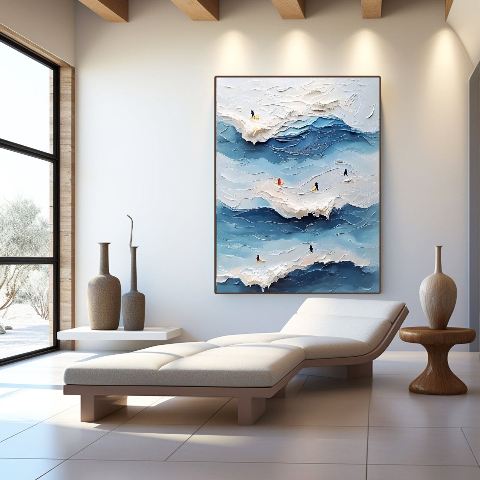 Abstrakt maleri "Armonía Marina"