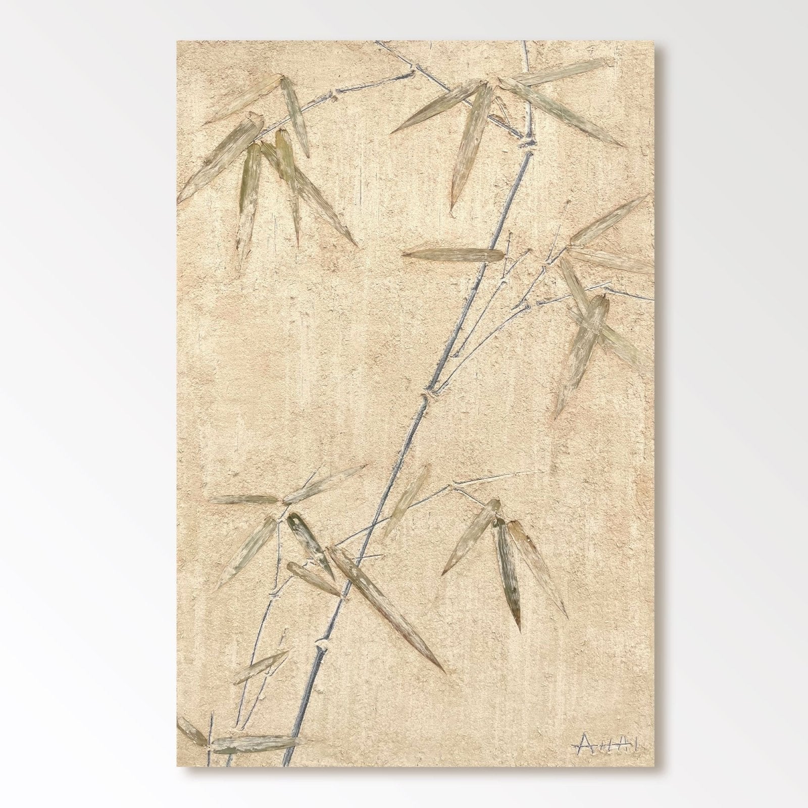 Abstract Painting "Bambuens Tystnad”