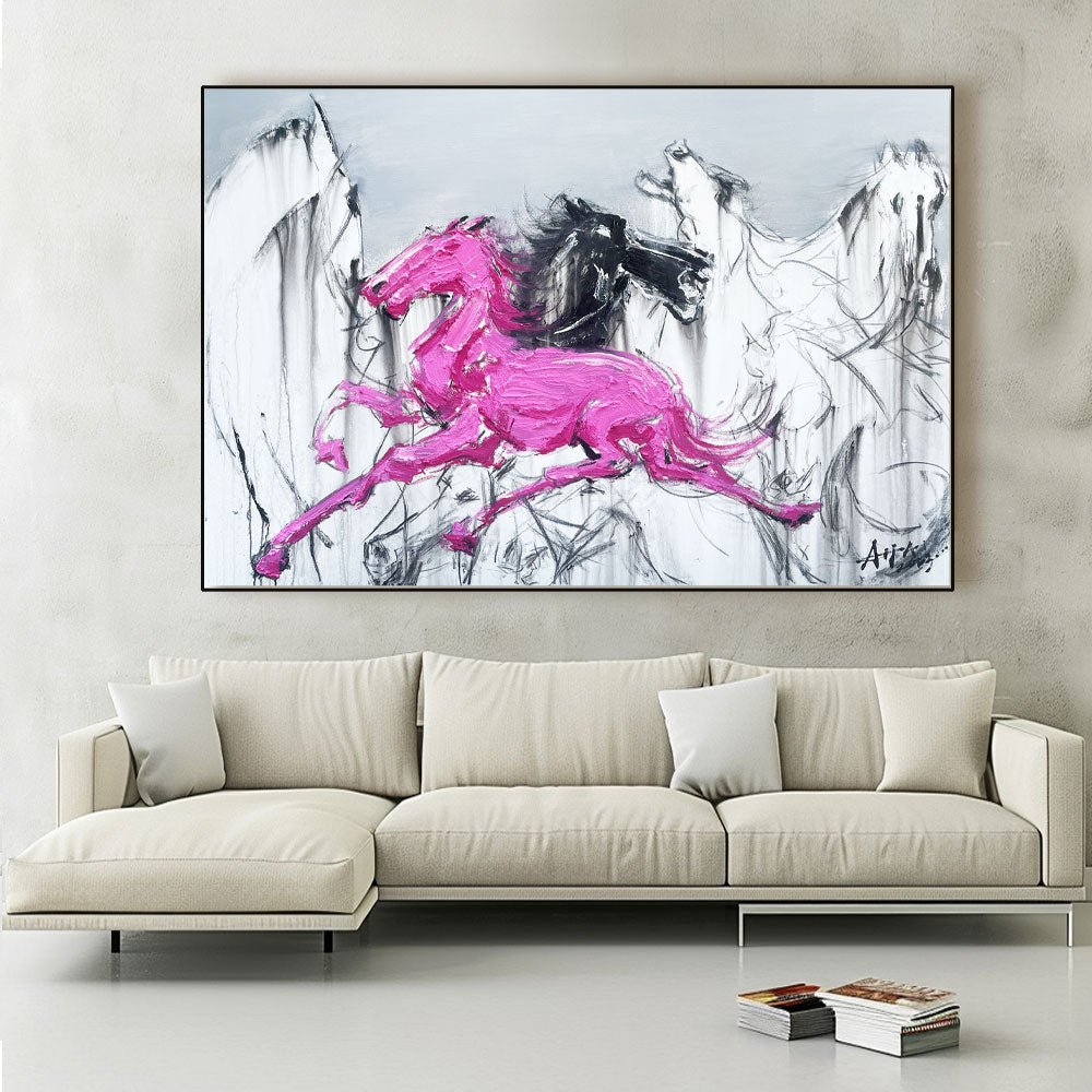 Abstract Painting "Bežící Kůňové Sny"