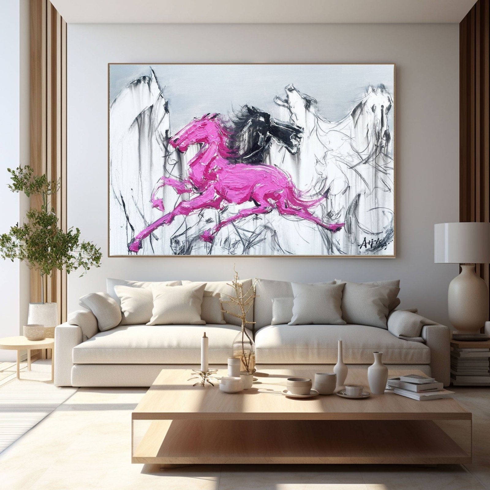 Abstract Painting "Bežící Kůňové Sny"