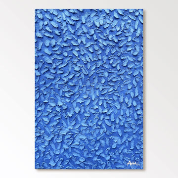 Abstraktes Gemälde „Blå Skurar“