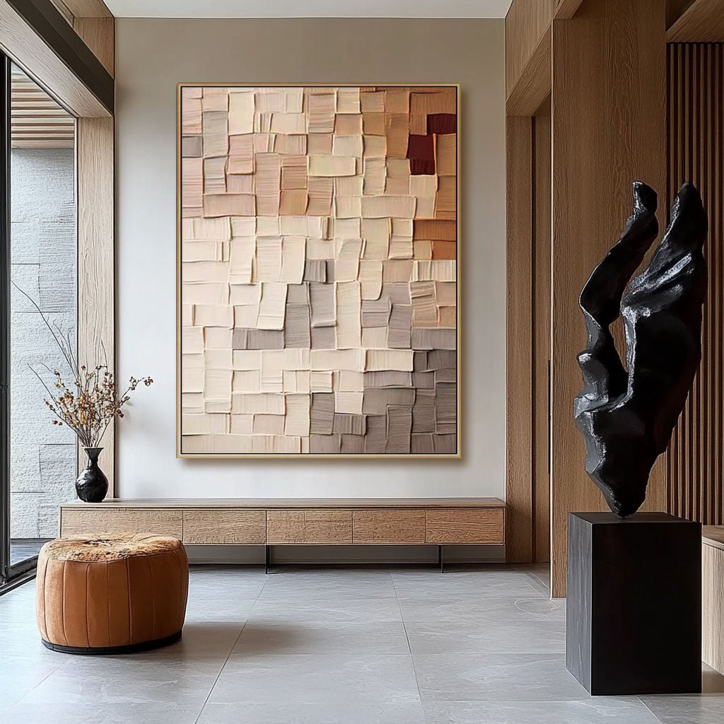 Abstract Painting "Carrés de Sable"