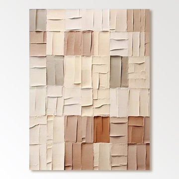 Abstrakt maleri "Carrés de Sable"