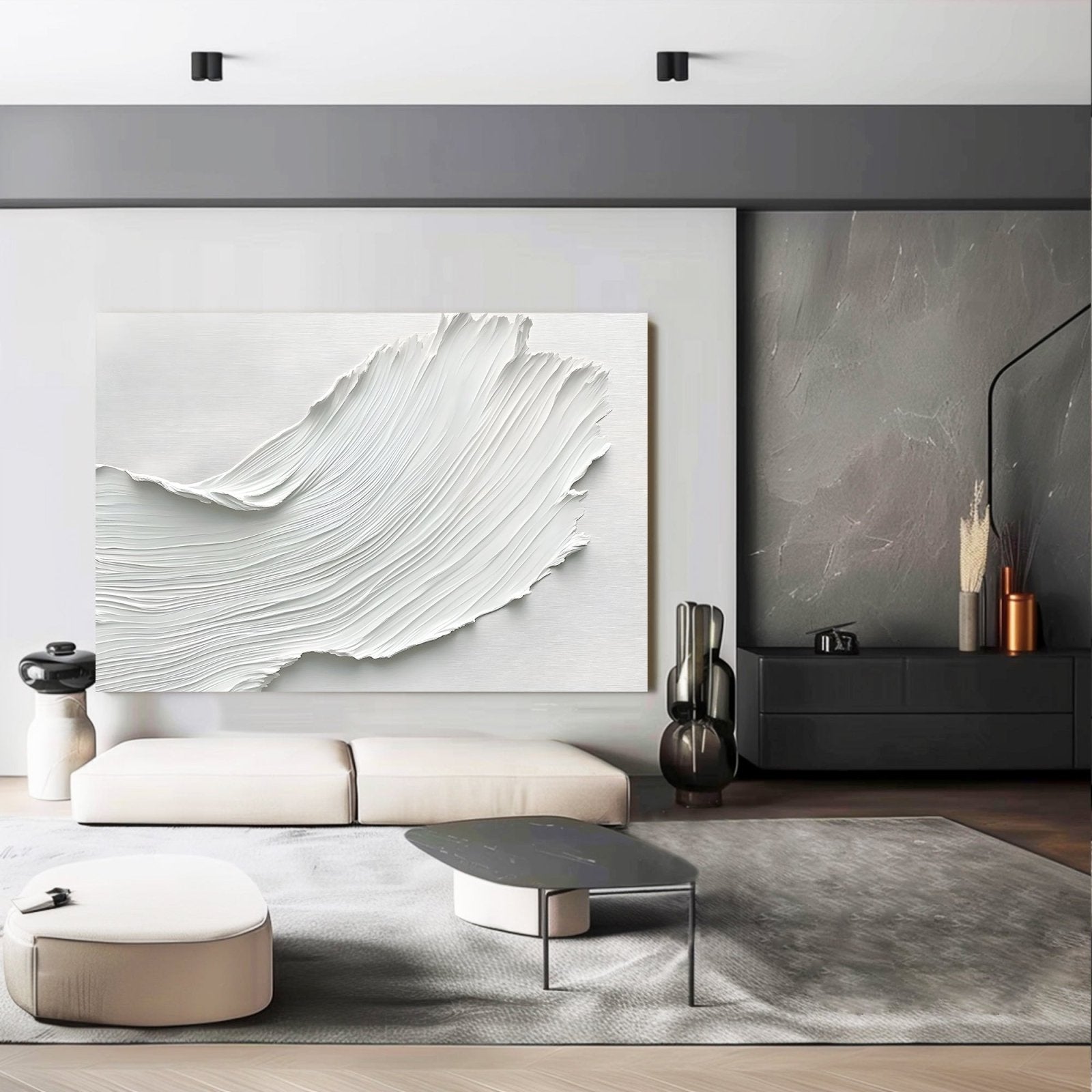 Abstract Painting "Cascada Blanca"