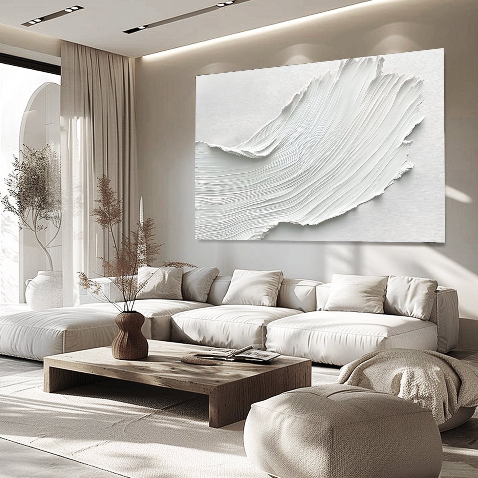 Abstract Painting "Cascada Blanca"