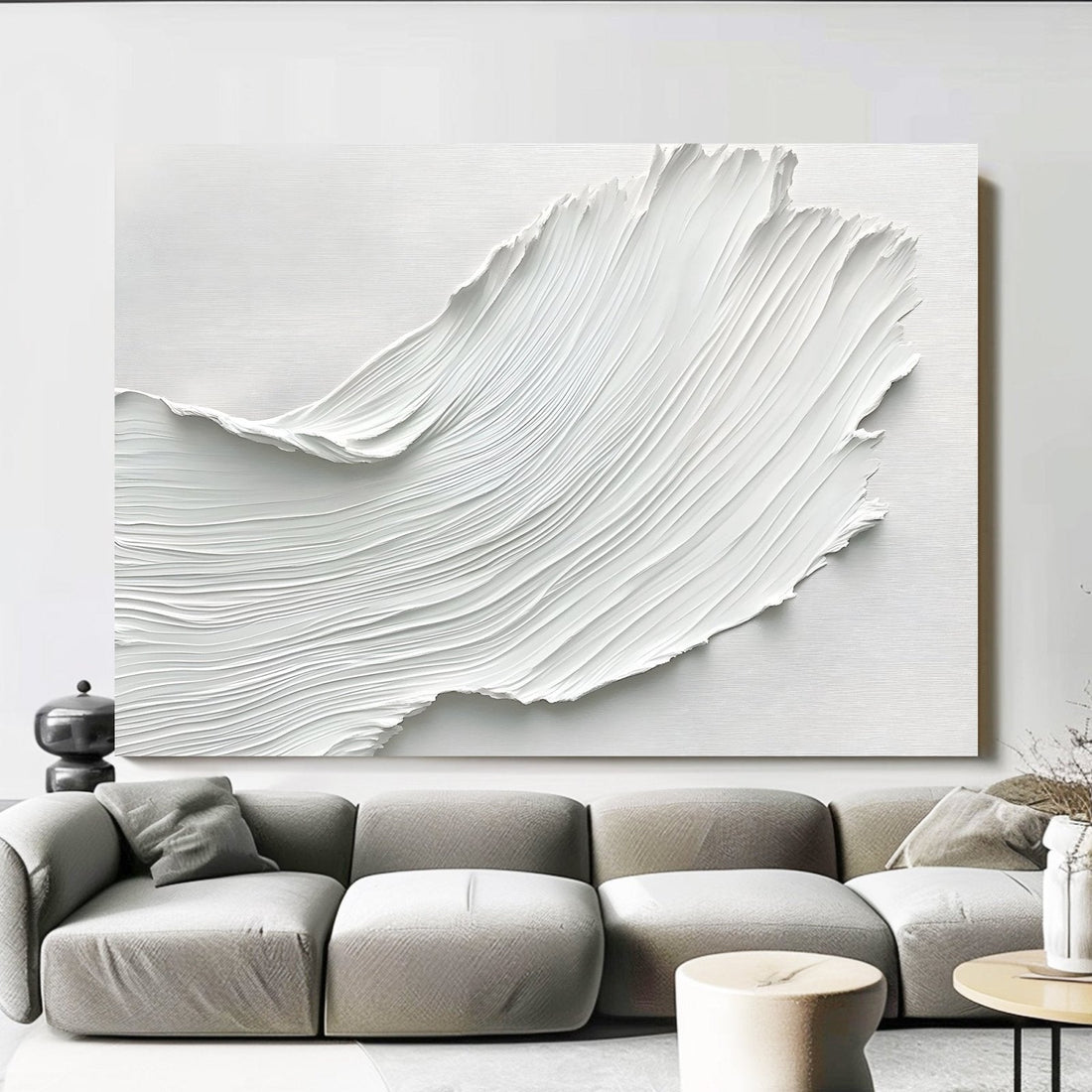 Abstract Painting "Cascada Blanca"