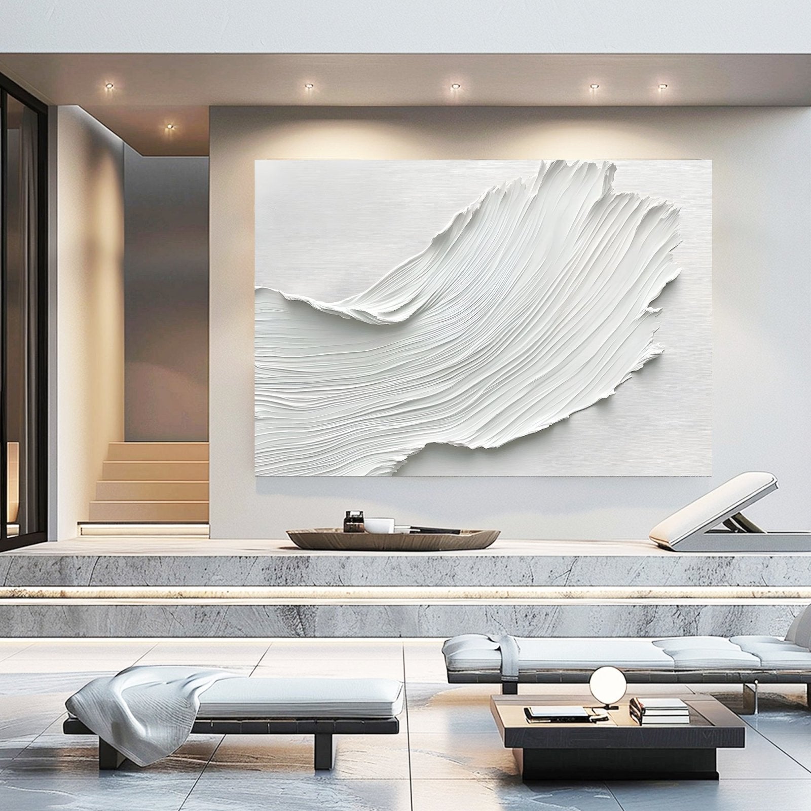 Abstract Painting "Cascada Blanca"