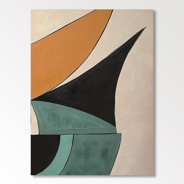 Abstrakt maleri "Confluencia Geométrica"