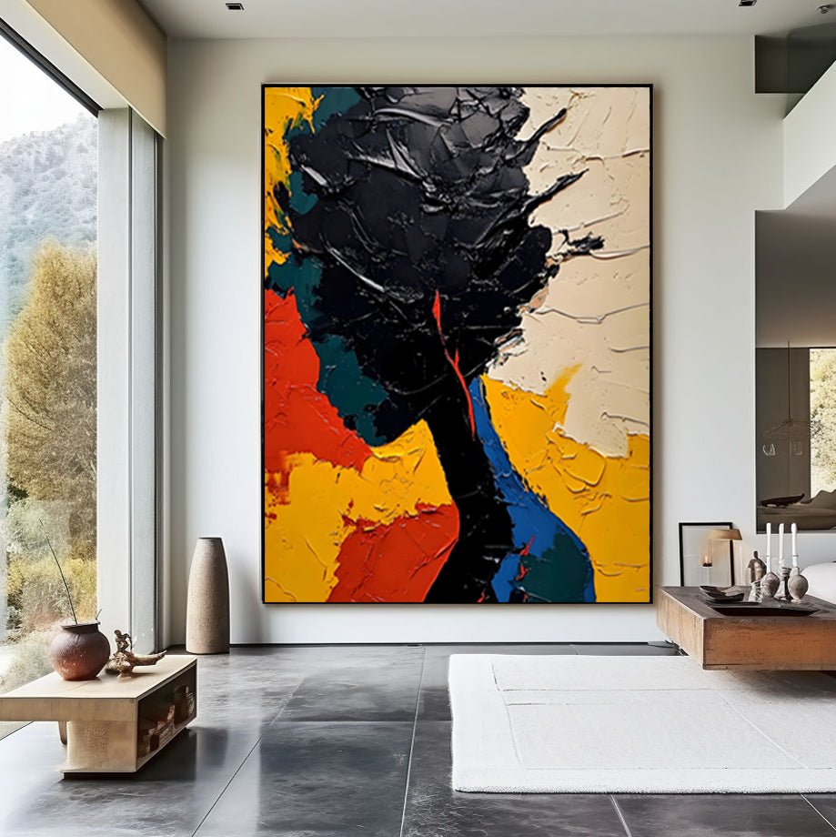 Abstrakt maleri "Contraste de Silueta"