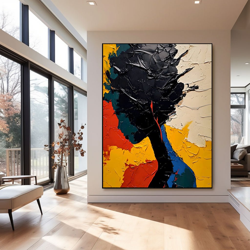 Abstrakt maleri "Contraste de Silueta"