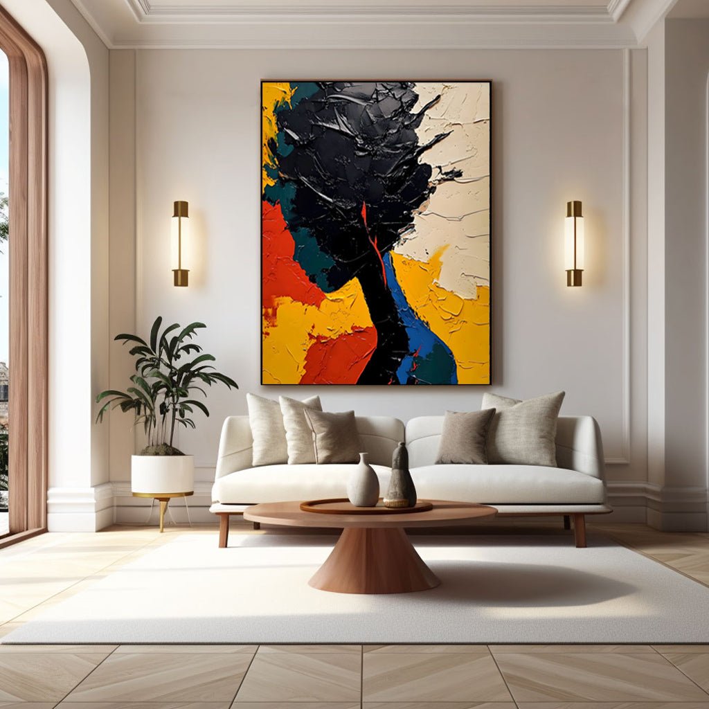 Abstrakt maleri "Contraste de Silueta"