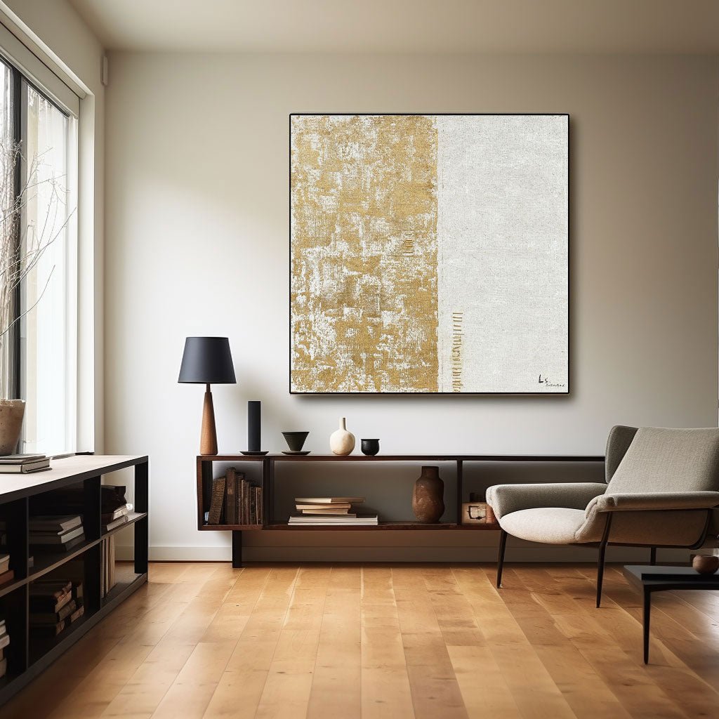 Abstract Painting "Contraste Dorado”