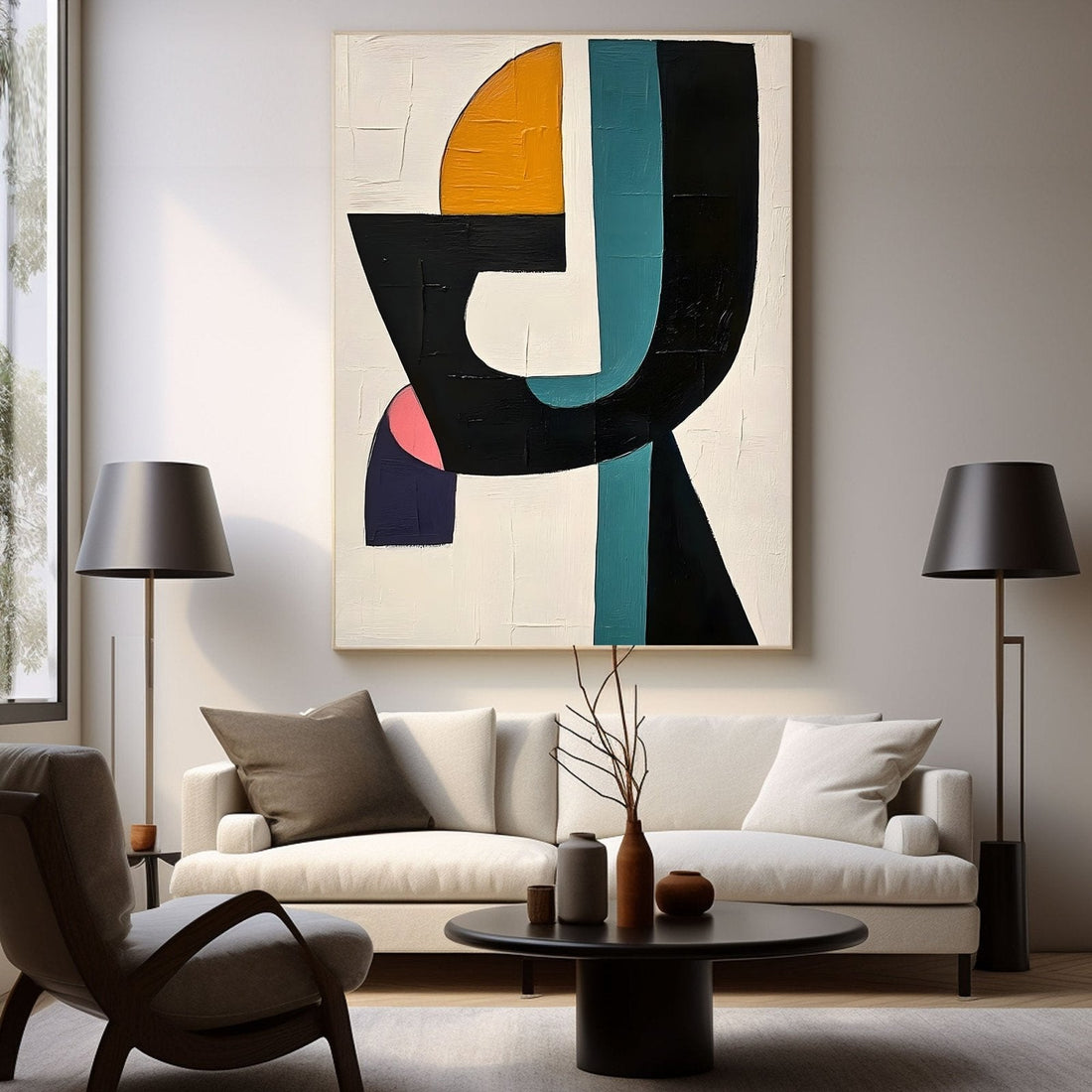 Abstrakt maleri "Contraste Sencillo"