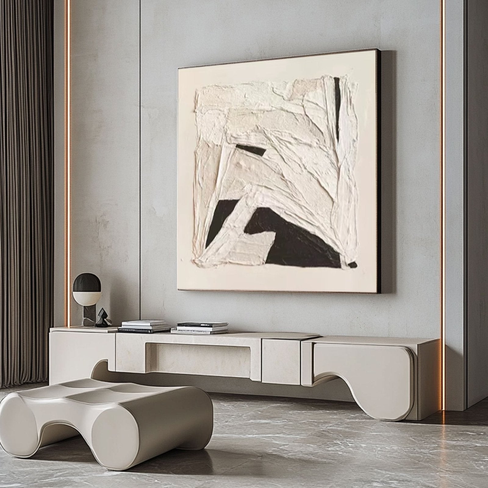 Abstract Painting "Contraste Silencioso”