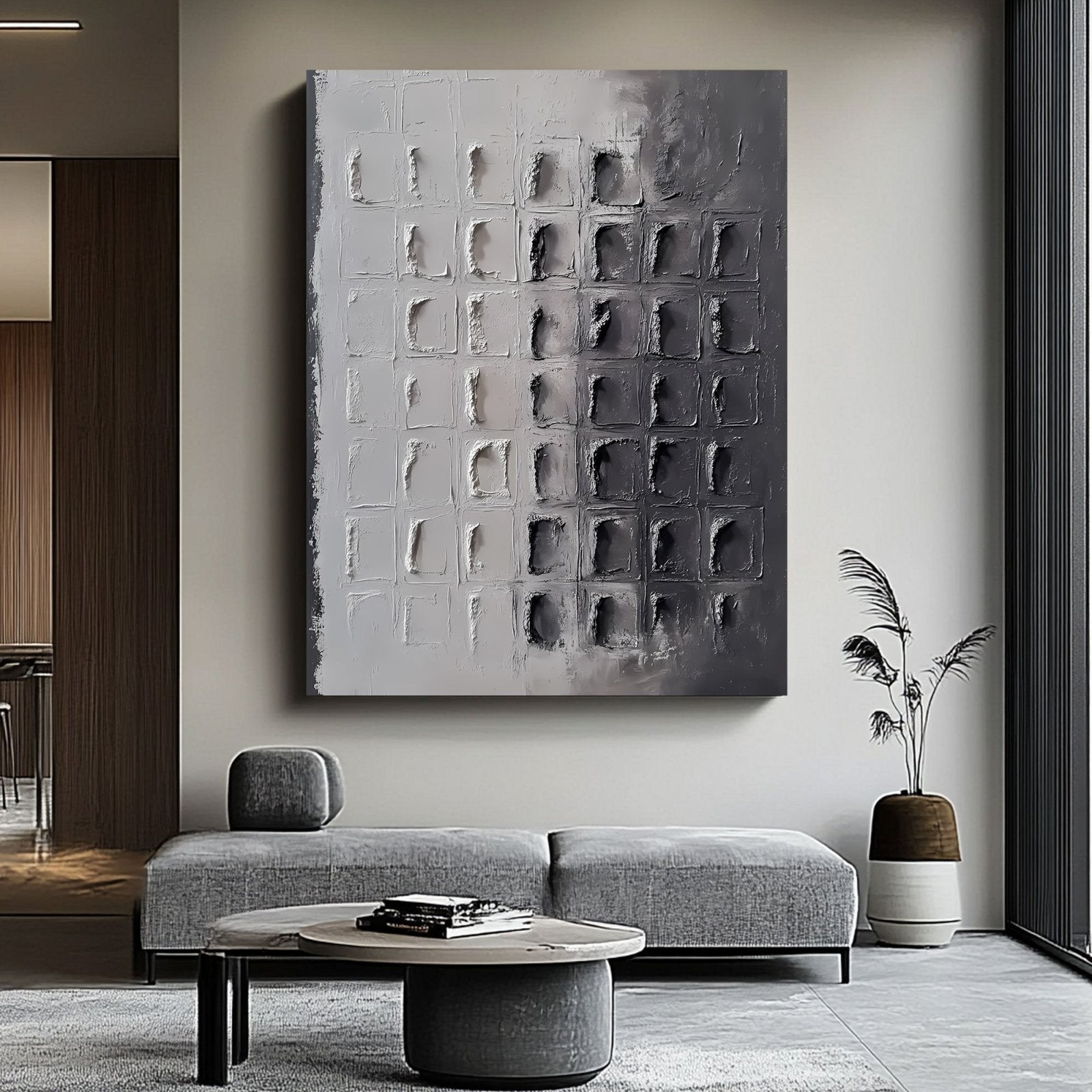 Abstraktes Gemälde „Cuadrados Abstractos“