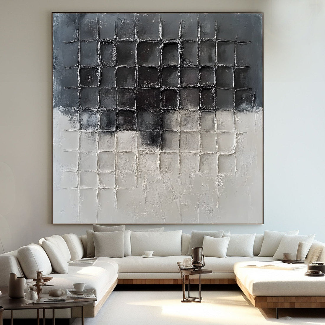 Abstract Painting "Mörker och Ljus”