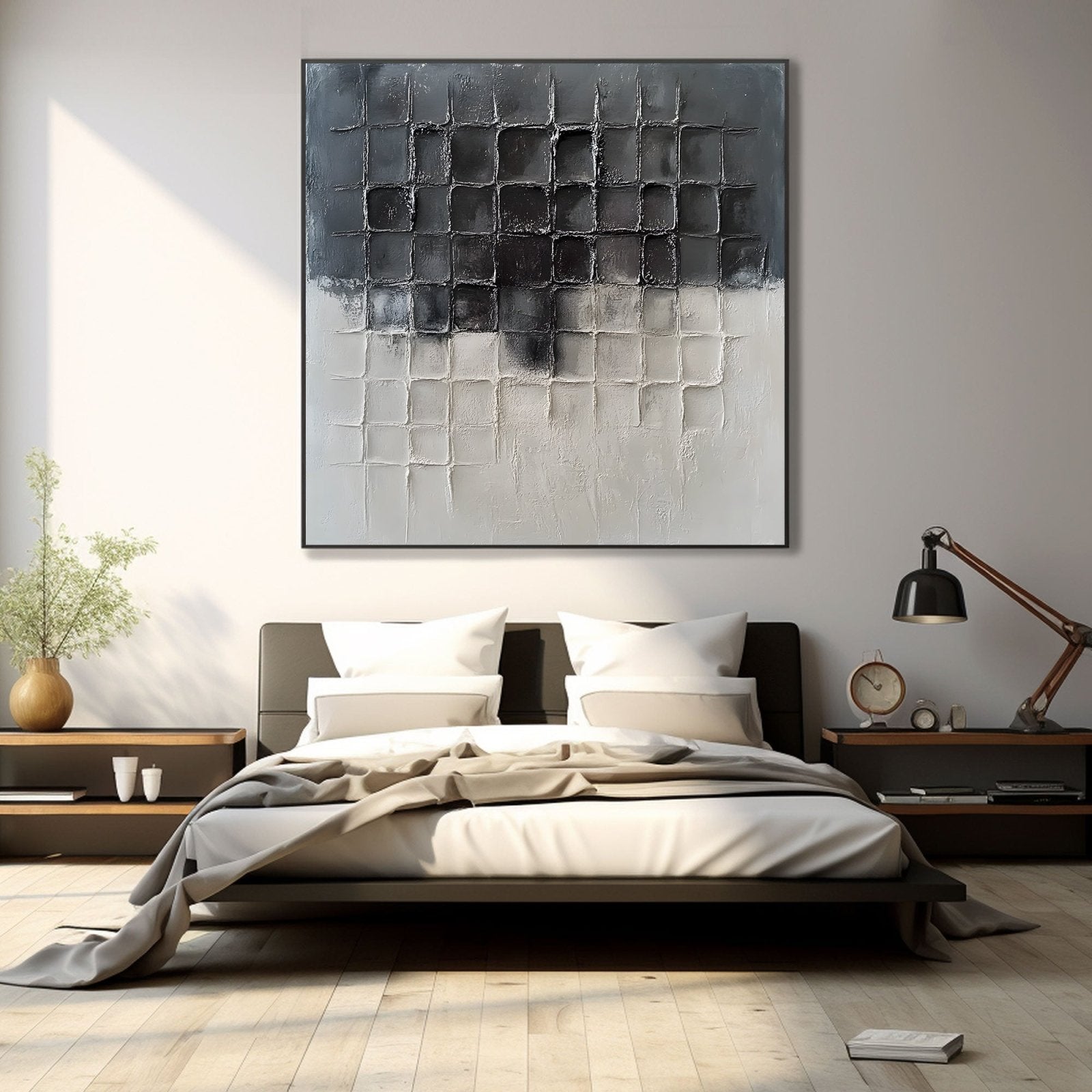 Abstract Painting "Mörker och Ljus”