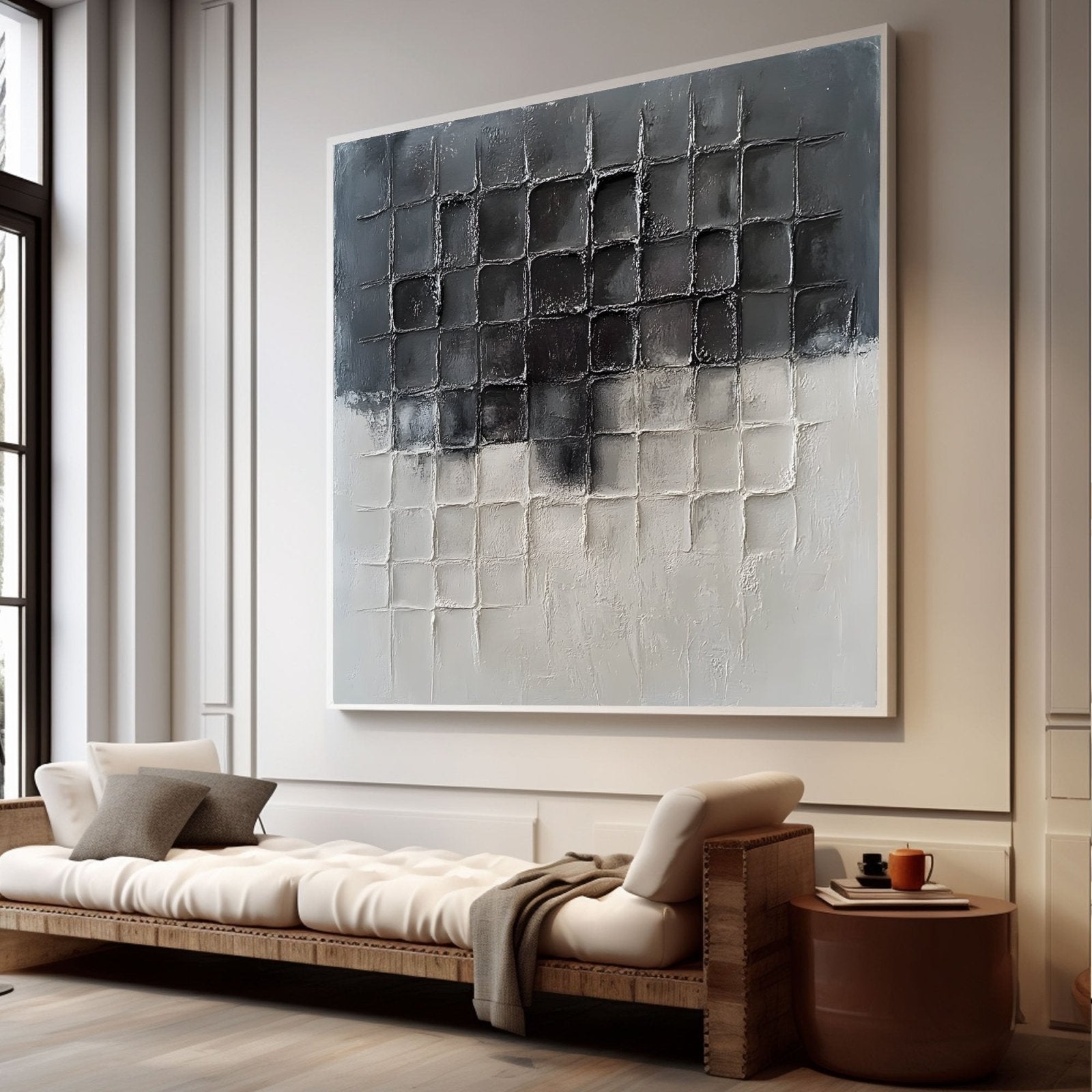 Abstract Painting "Mörker och Ljus”