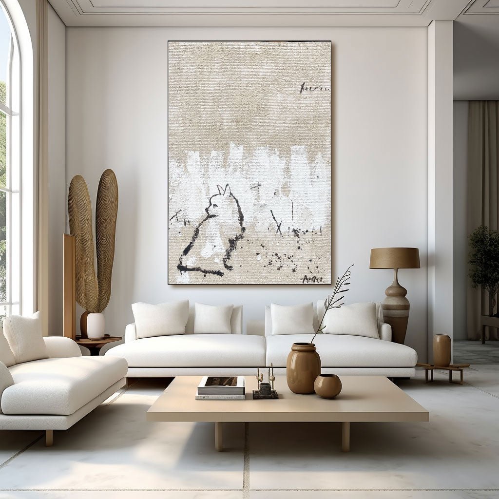 Abstract Painting "Djurets Tystnad”