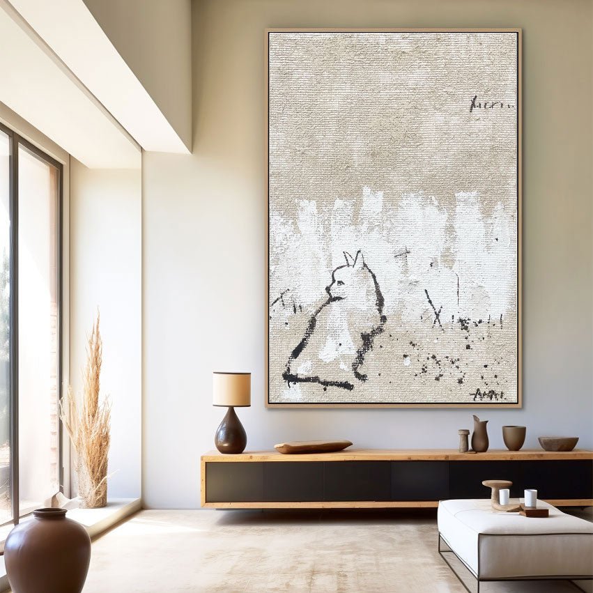 Abstract Painting "Djurets Tystnad”