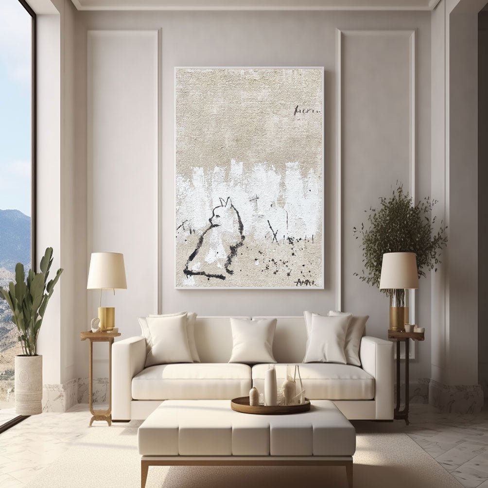 Abstract Painting "Djurets Tystnad”