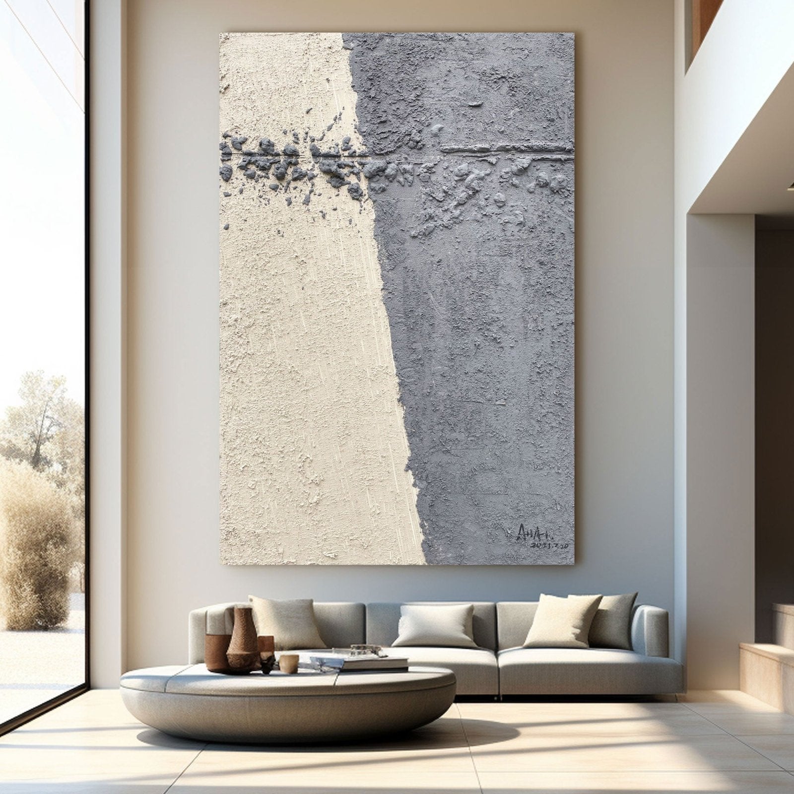 Abstrakt maleri "Dualidad Sosegada"